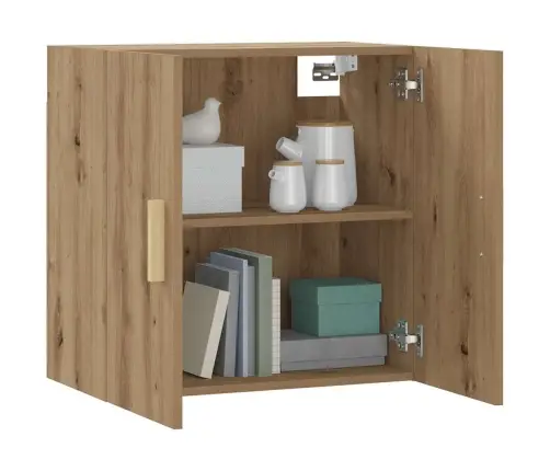 Sienas Skapītis, Koka Krāsa, 60X31X60 Cm, Inženierijas Koks Vidaxl