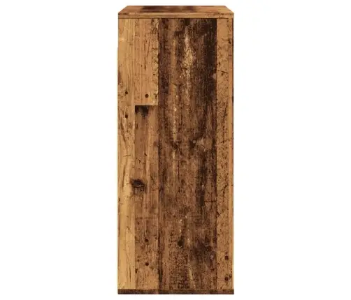 Sienas Plaukts, Veca Koka, 80X33X80 Cm, Inženierijas Koks Vidaxl