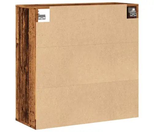 Sienas Plaukts, Veca Koka, 80X33X80 Cm, Inženierijas Koks Vidaxl