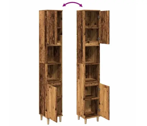 Vannitoakapp, Vana Puit, 30 X 30 X 190 cm Tehispuit