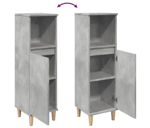 Vannitoakapp, Betoonhall, 30 X 30 X 100 cm Tehispuit