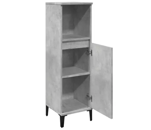 Vonios Kambario Spintelė, Betono Pilka, 30X30X100cm Mediena