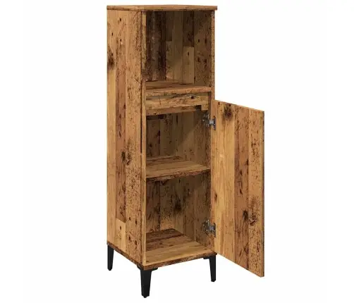 Vannasistabas Skapītis Veca Koka 30X30X100 Cm Inženierijas Koks Vidaxl