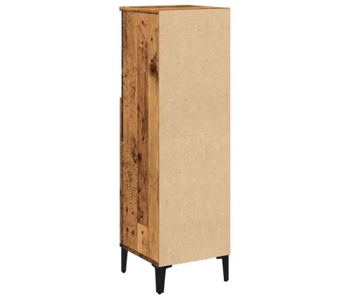 Vannasistabas Skapītis Veca Koka 30X30X100 Cm Inženierijas Koks Vidaxl