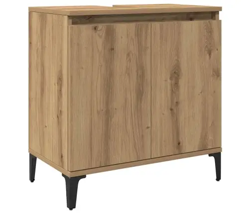 Izlietnes Skapītis, Koka Krāsa, 58X33X60 Cm, Inženierijas Koks Vidaxl