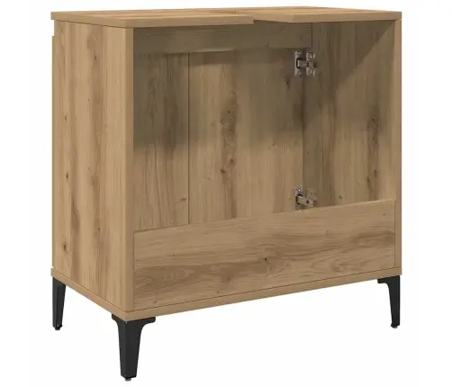 Izlietnes Skapītis, Koka Krāsa, 58X33X60 Cm, Inženierijas Koks Vidaxl