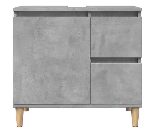 Izlietnes Skapītis Betona Pelēks 65X33X60 Cm Inženierijas Koks Vidaxl