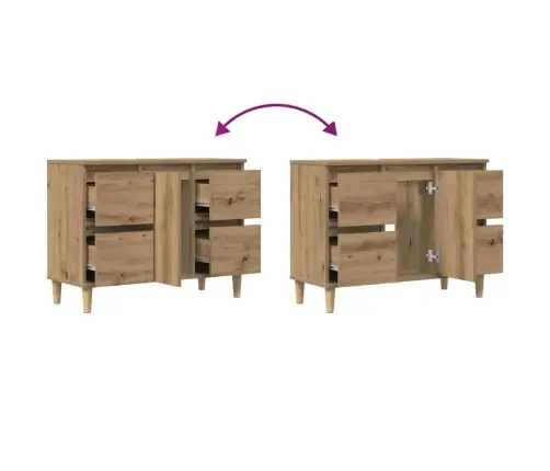 Spintelė Praustuvui, Artisano, 80X33X60cm Apdirbta Mediena