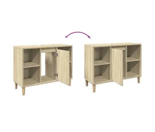 Vannitoakapp, Sonoma Tamm, 80 X 33 X 60 cm Tehispuit