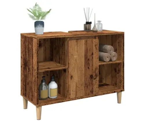 Vonios Kambario Spintelė, Medienos, 80X33X60cm Mediena