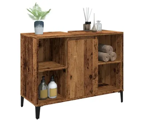 Izlietnes Skapītis, Veca Koka, 80X33X60 Cm, Inženierijas Koks Vidaxl