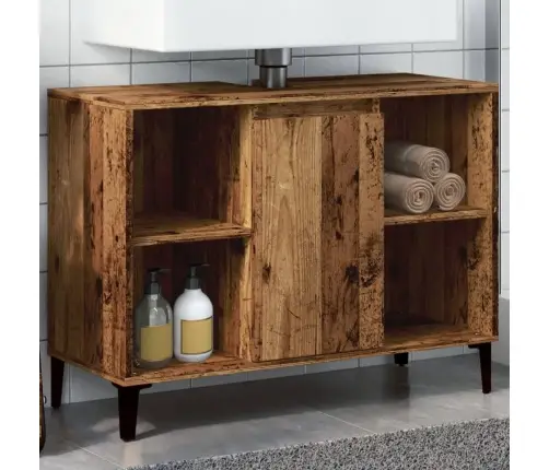 Izlietnes Skapītis, Veca Koka, 80X33X60 Cm, Inženierijas Koks Vidaxl