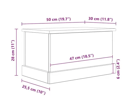 Hoiukast, Käsitöötamm, 30X50X28 Cm , Tehispuit