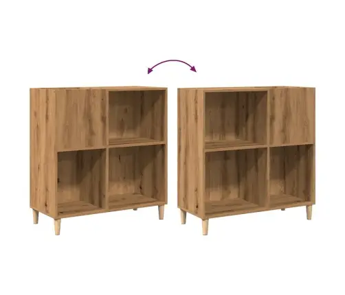 Ierakstu Skapītis, Koka Krāsa, 84,5X38X89 Cm, Inženierijas Koks Vidaxl