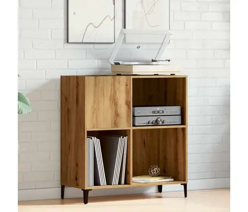 Ierakstu Skapītis, Koka Krāsa, 84,5X38X89 Cm, Inženierijas Koks Vidaxl