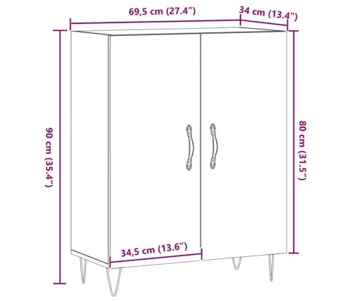 Šoninė Spintelė, Artisano, 34,5X34X90cm Apdirbta Mediena