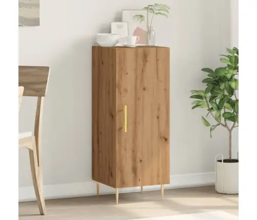 Kumode, Koka Krāsa, 34,5X34X90 Cm, Inženierijas Koks Vidaxl