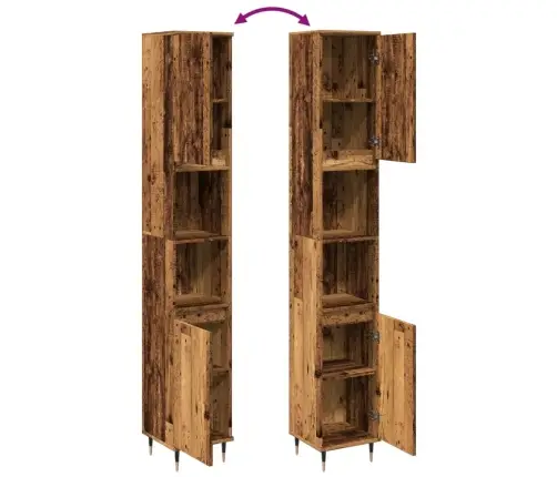 Vannasistabas Skapītis Veca Koka 30X30X190 Cm Inženierijas Koks Vidaxl Vannasistabas Skapītis Veca Koka 30X30X190 Cm Inženierijas Koks Vidaxl