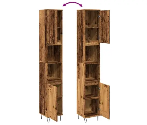 Vannitoakapp, Vana Puit, 30 X 30 X 190 cm Tehispuit