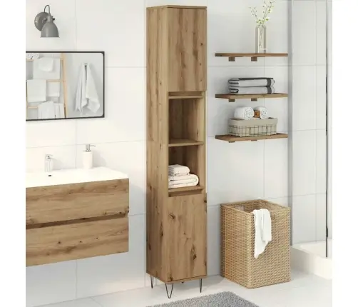 Vannitoakapp, Käsitöötamm, 30 X 30 X 190 cm Tehispuit