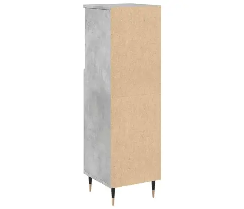 Vannasistabas Skapītis, Pelēks, 30X30X100 Cm, Inženierijas Koks Vidaxl