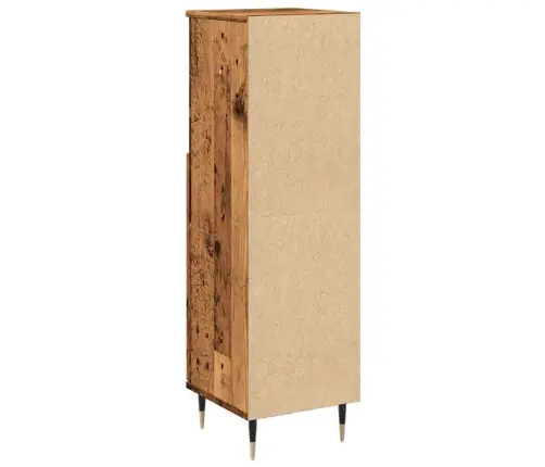 Vannasistabas Skapītis Veca Koka 30X30X100 Cm Inženierijas Koks Vidaxl