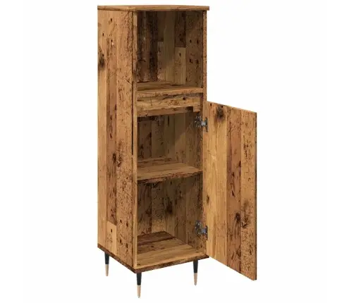 Vannasistabas Skapītis Veca Koka 30X30X100 Cm Inženierijas Koks Vidaxl