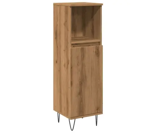 Vannasistabas Skapītis Koka Krāsa 30X30X100Cm Inženierijas Koks Vidaxl