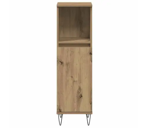 Vannasistabas Skapītis Koka Krāsa 30X30X100Cm Inženierijas Koks Vidaxl