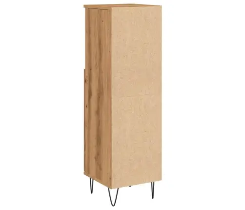 Vannasistabas Skapītis Koka Krāsa 30X30X100Cm Inženierijas Koks Vidaxl