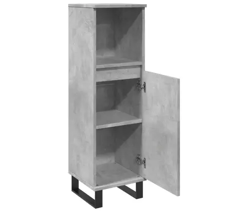 Vonios Kambario Spintelė, Betono Pilka, 30X30X100cm Mediena