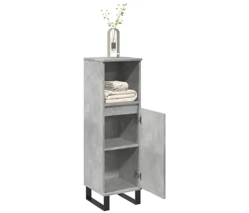 Vonios Kambario Spintelė, Betono Pilka, 30X30X100cm Mediena