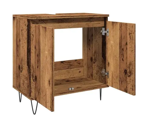 Vannasistabas Skapītis Veca Koka 58X33X60 Cm Inženierijas Koks Vidaxl