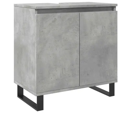 Vonios Kambario Spintelė, Betono Pilka, 58X33X60cm Mediena