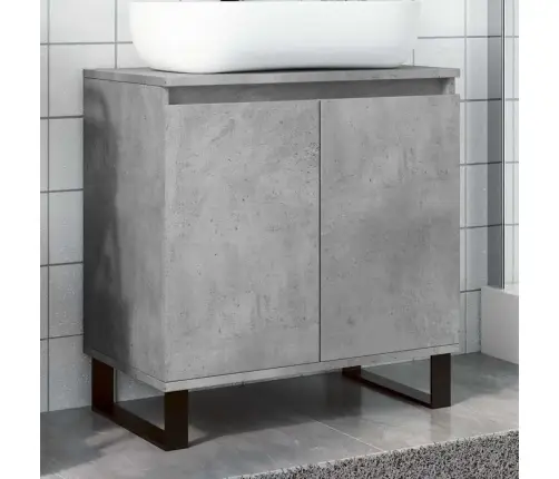 Vonios Kambario Spintelė, Betono Pilka, 58X33X60cm Mediena