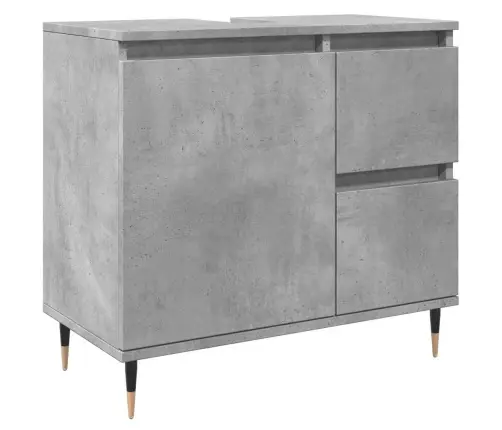 Vannasistabas Skapītis, Pelēks, 65X33X60 Cm, Inženierijas Koks Vidaxl