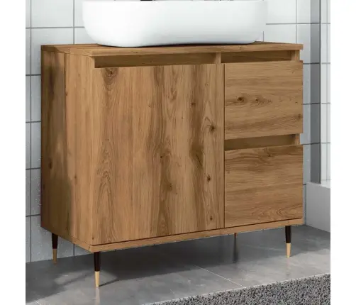 Vonios Kambario Spintelė, Artisano Ąžuolo, 65X33X60cm Mediena