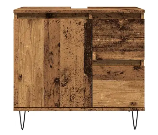 Vannasistabas Skapītis Veca Koka 65X33X60 Cm Inženierijas Koks Vidaxl