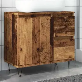 Vannasistabas Skapītis Veca Koka 65X33X60 Cm Inženierijas Koks Vidaxl