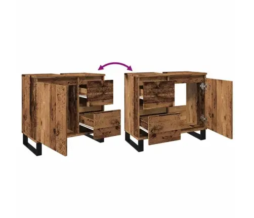 Vannasistabas Skapītis Veca Koka 65X33X60 Cm Inženierijas Koks Vidaxl Vannasistabas Skapītis Veca Koka 65X33X60 Cm Inženierijas Koks Vidaxl