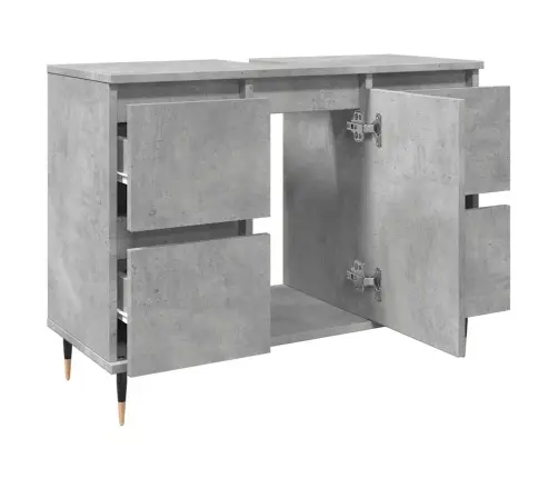 Vonios Kambario Spintelė, Betono Pilka, 80X33X60cm Mediena