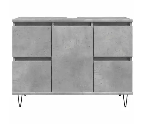 Vannasistabas Skapītis, Pelēks, 80X33X60 Cm, Inženierijas Koks Vidaxl