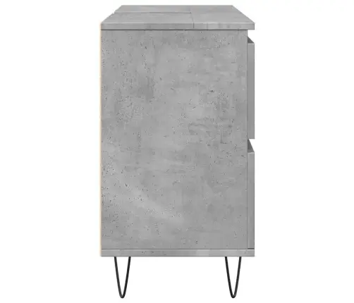 Vannasistabas Skapītis, Pelēks, 80X33X60 Cm, Inženierijas Koks Vidaxl