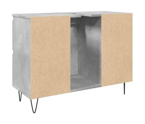 Vannasistabas Skapītis, Pelēks, 80X33X60 Cm, Inženierijas Koks Vidaxl