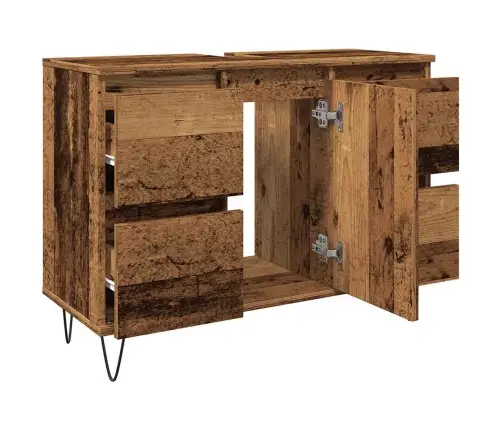 Vannasistabas Skapis, 80X33X60 Cm, Konstruēts Koks, Veca Koka Vidaxl Vannasistabas Skapis, 80X33X60 Cm, Konstruēts Koks, Veca Koka Vidaxl