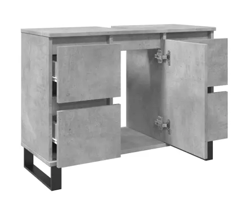 Vannitoa Valamukapp, Betoonhall, 80 X 33 X 60 cm Tehispuit