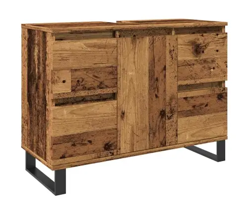 Vannasistabas Skapītis Veca Koka 80X33X60 Cm Inženierijas Koks Vidaxl