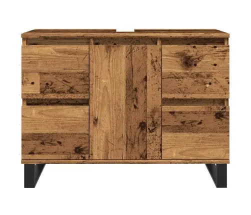 Vannasistabas Skapītis Veca Koka 80X33X60 Cm Inženierijas Koks Vidaxl