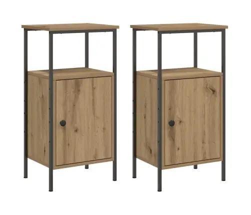 Naktsskapīši 2 Gab Artisan Oak 41X31X80 Cm Engineered Wood Vidaxl
