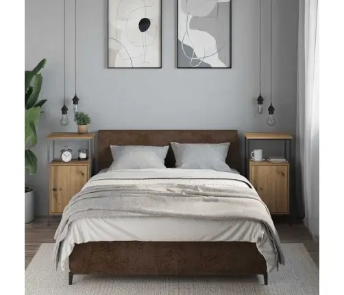 Naktsskapīši 2 Gab Artisan Oak 41X31X80 Cm Engineered Wood Vidaxl